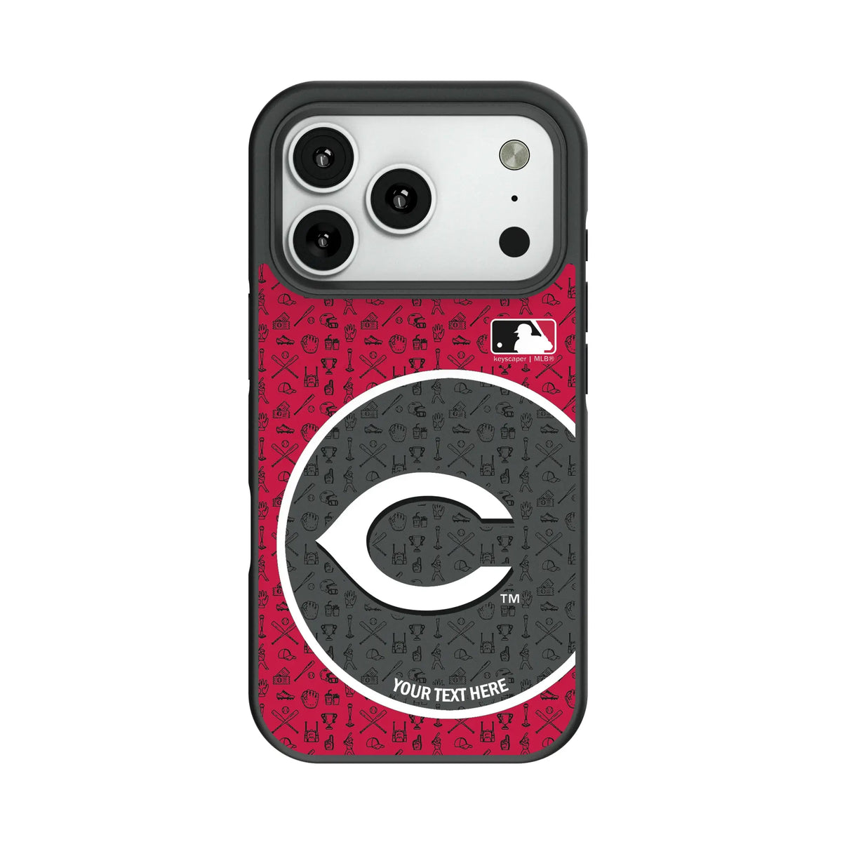 Cincinnati Reds Personalized Circle Bump Phone Case for Apple iPhone
