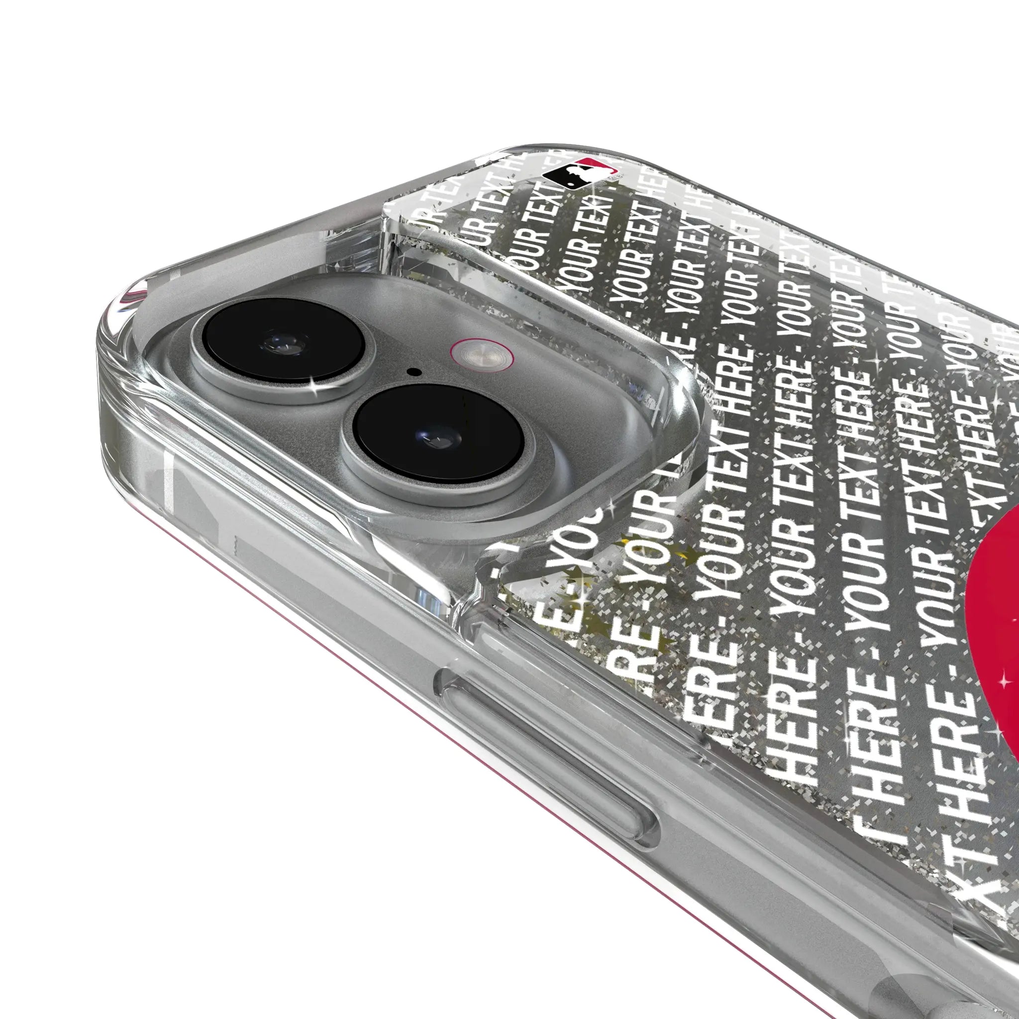 Cincinnati Reds Personalized EndZone Plus iPhone Glitter Phone Case for Apple iPhone - Detail