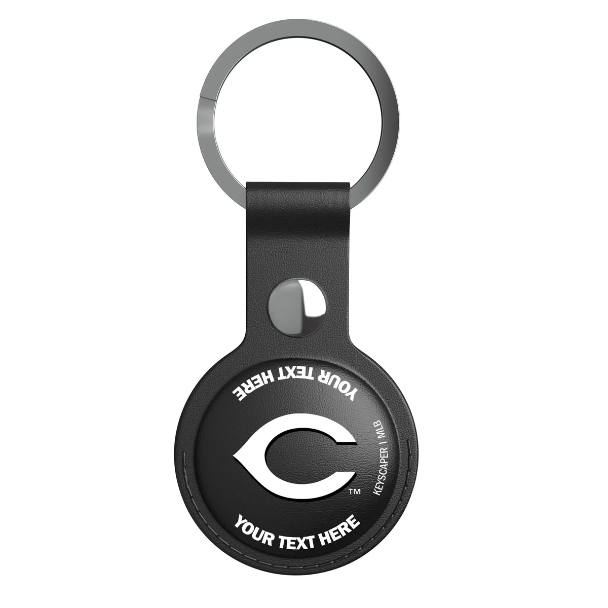 Cincinnati Reds Personalized Insignia AirTag Black Airtag Holder