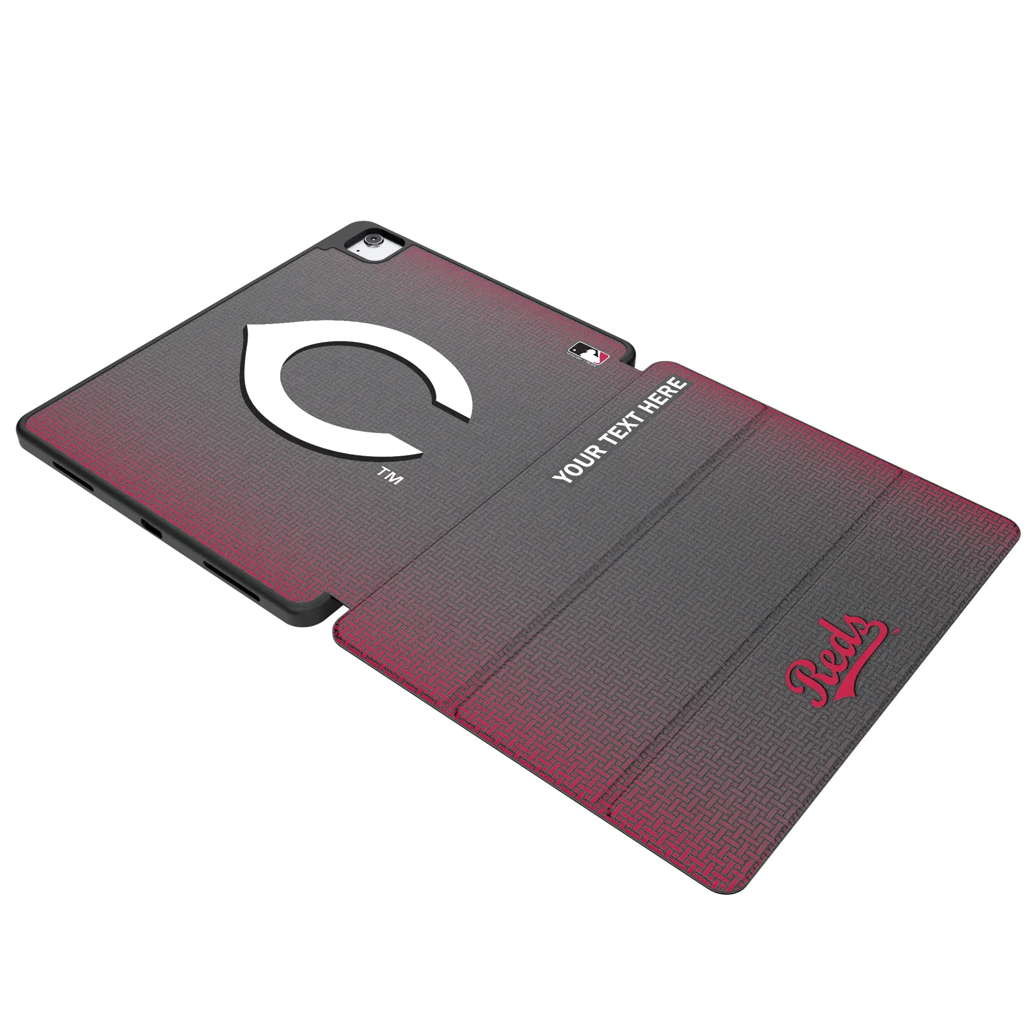 Cincinnati Reds Personalized Linen iPad Tablet Case for Apple iPad