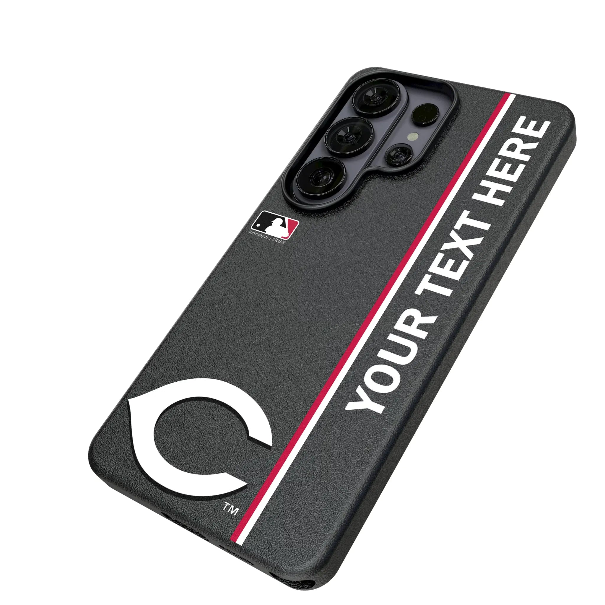 Cincinnati Reds Personalized Sidebard Galaxy MagSafe Compatible Phone Case for Samsung Galaxy - Isometric View#Device_Galaxy S26 Ultra