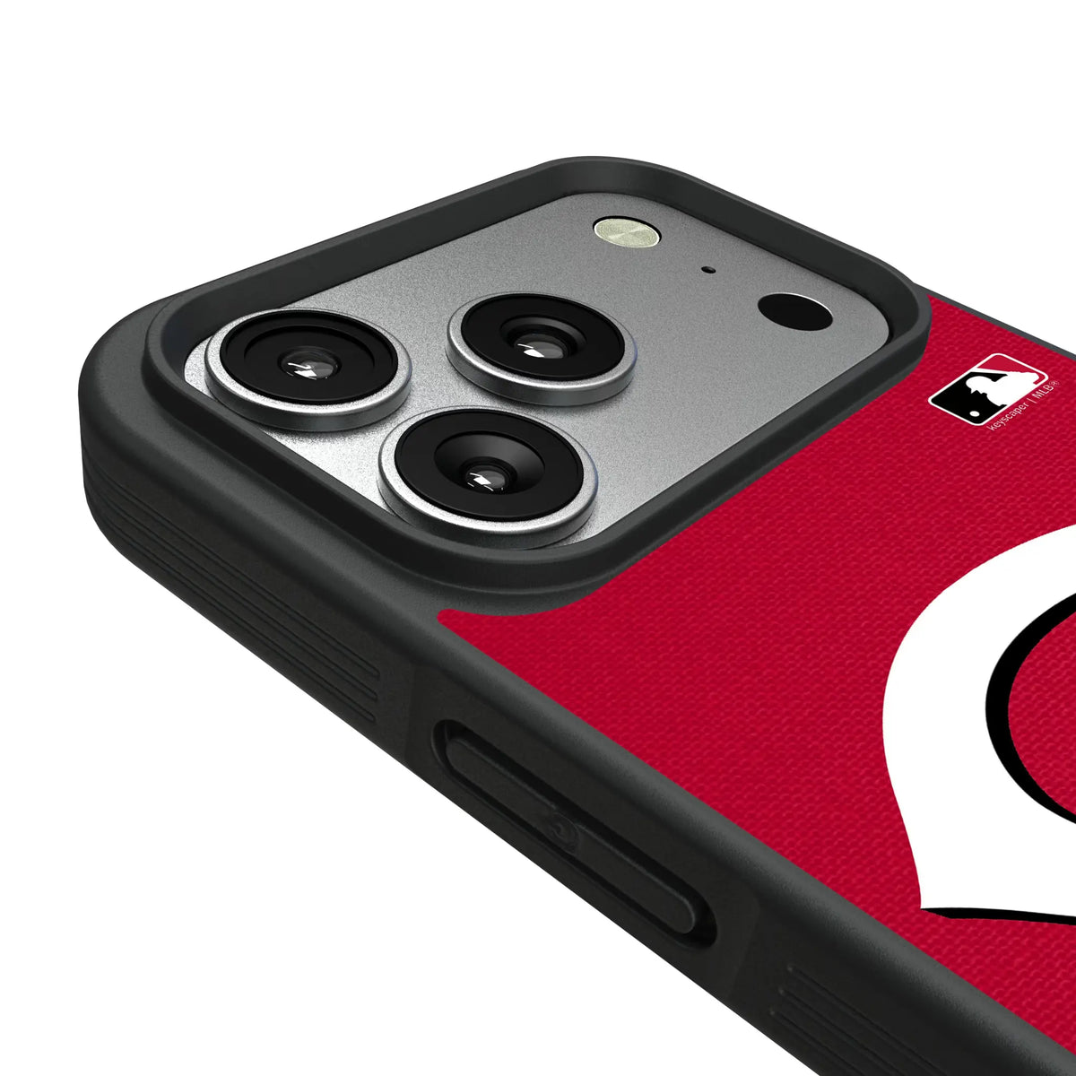 Cincinnati Reds Personalized Stripe iPhone Bump Phone Case for Apple iPhone - Detail#Device_iPhone 17 Pro