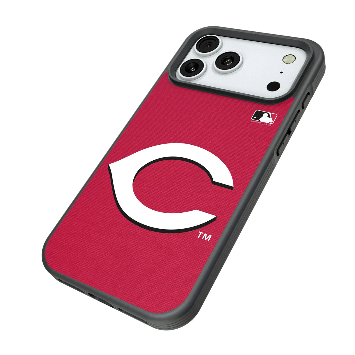 Cincinnati Reds Solid iPhone Bump Phone Case for Apple iPhone - Isometric View#Device_iPhone 18 Pro Max