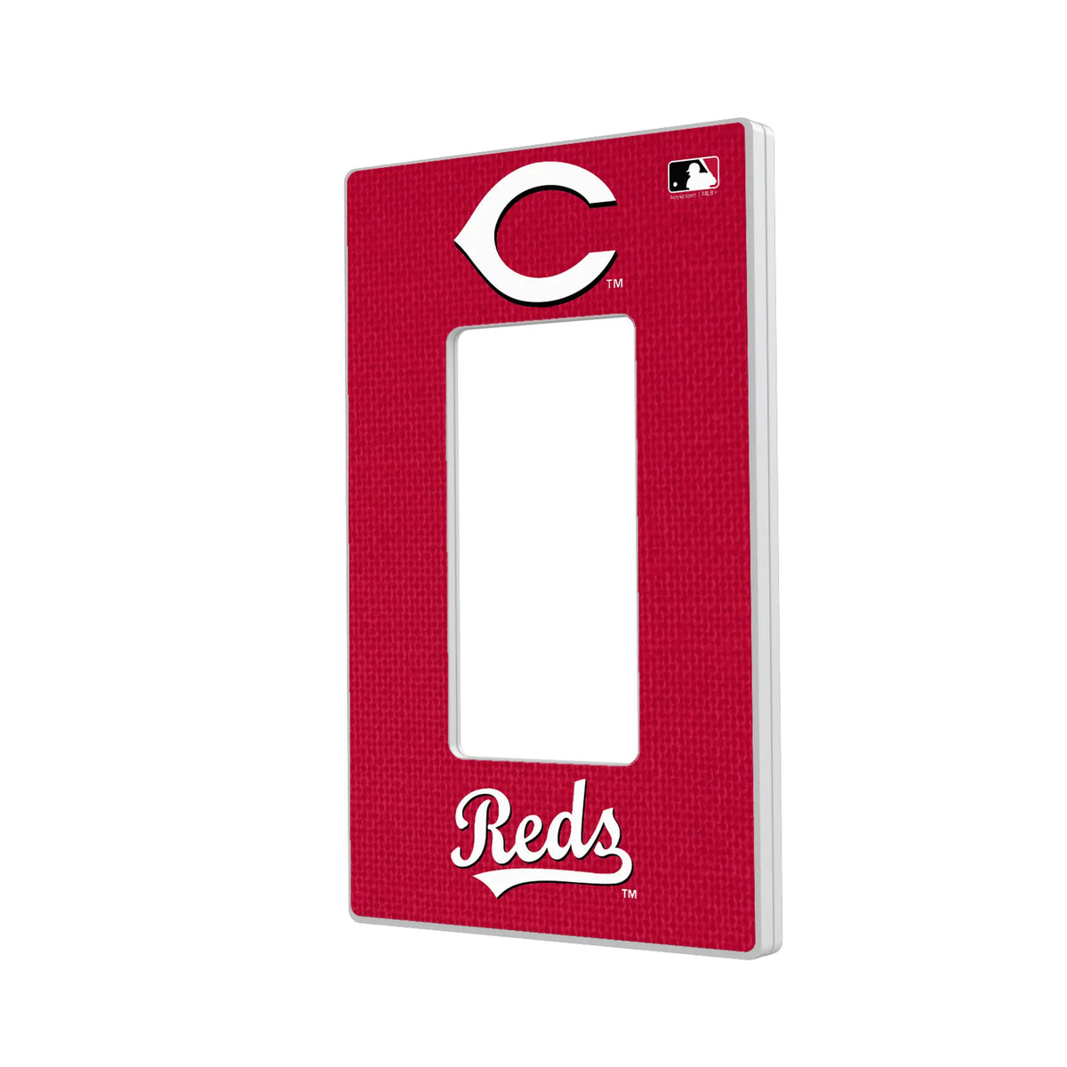 Cincinnati Reds Solid Hidden-Screw Light Switch Plate#Style_Single Rocker