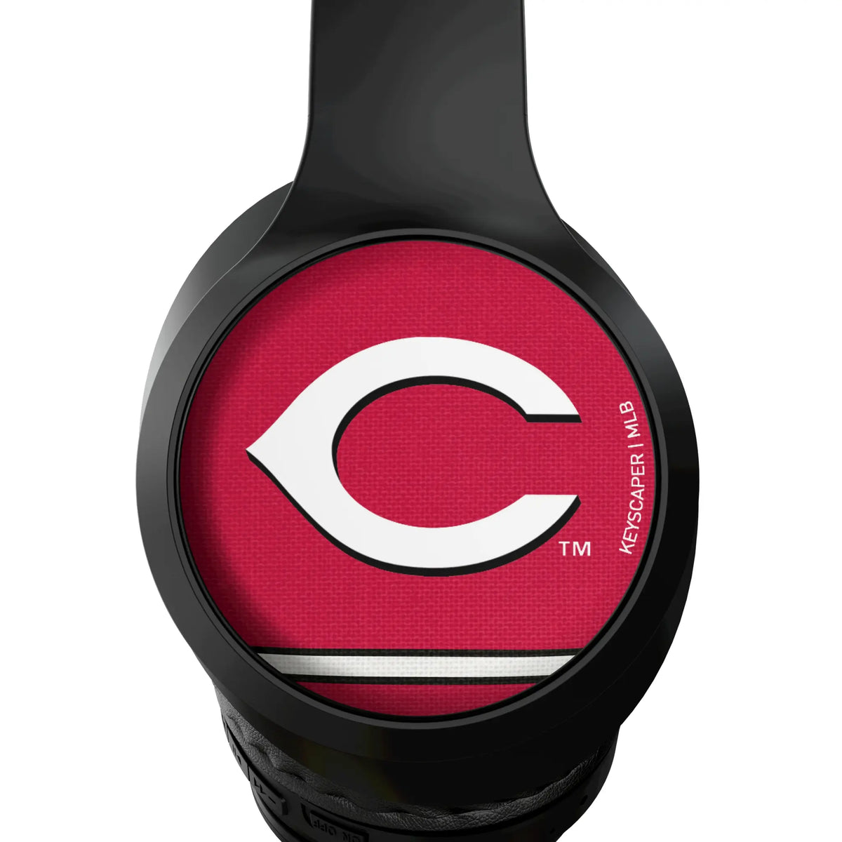 Cincinnati Reds Stripe Wireless Over-Ear Headphones With Case - Detail