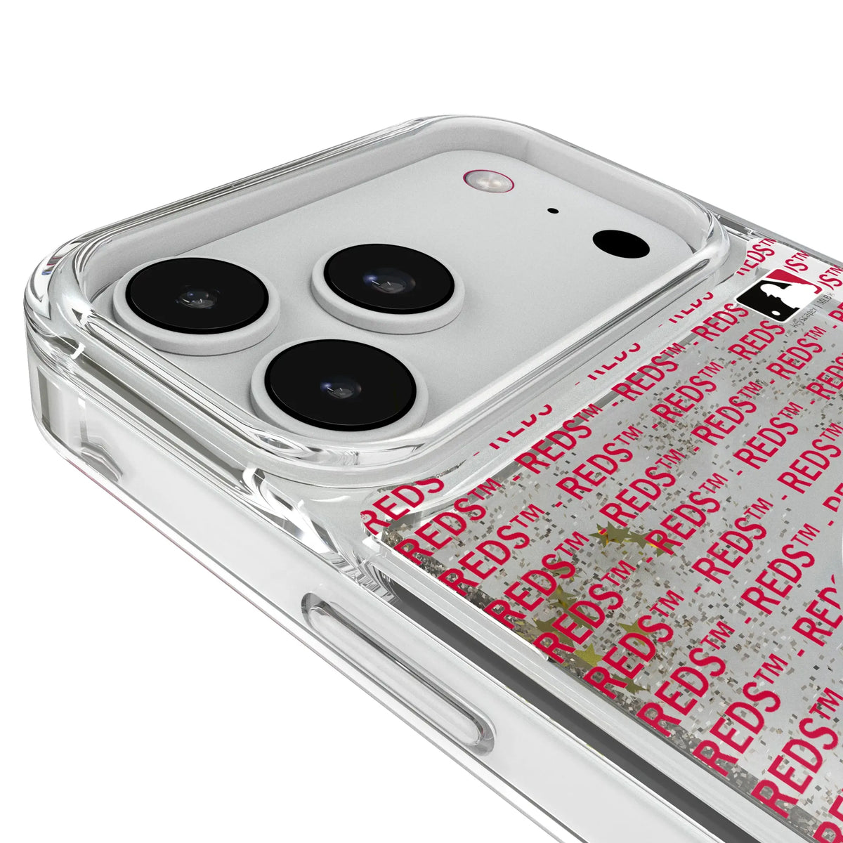 Cincinnati Reds Text Backdrop iPhone Glitter Phone Case for Apple iPhone - Detail#Device_iPhone 18 Pro Max