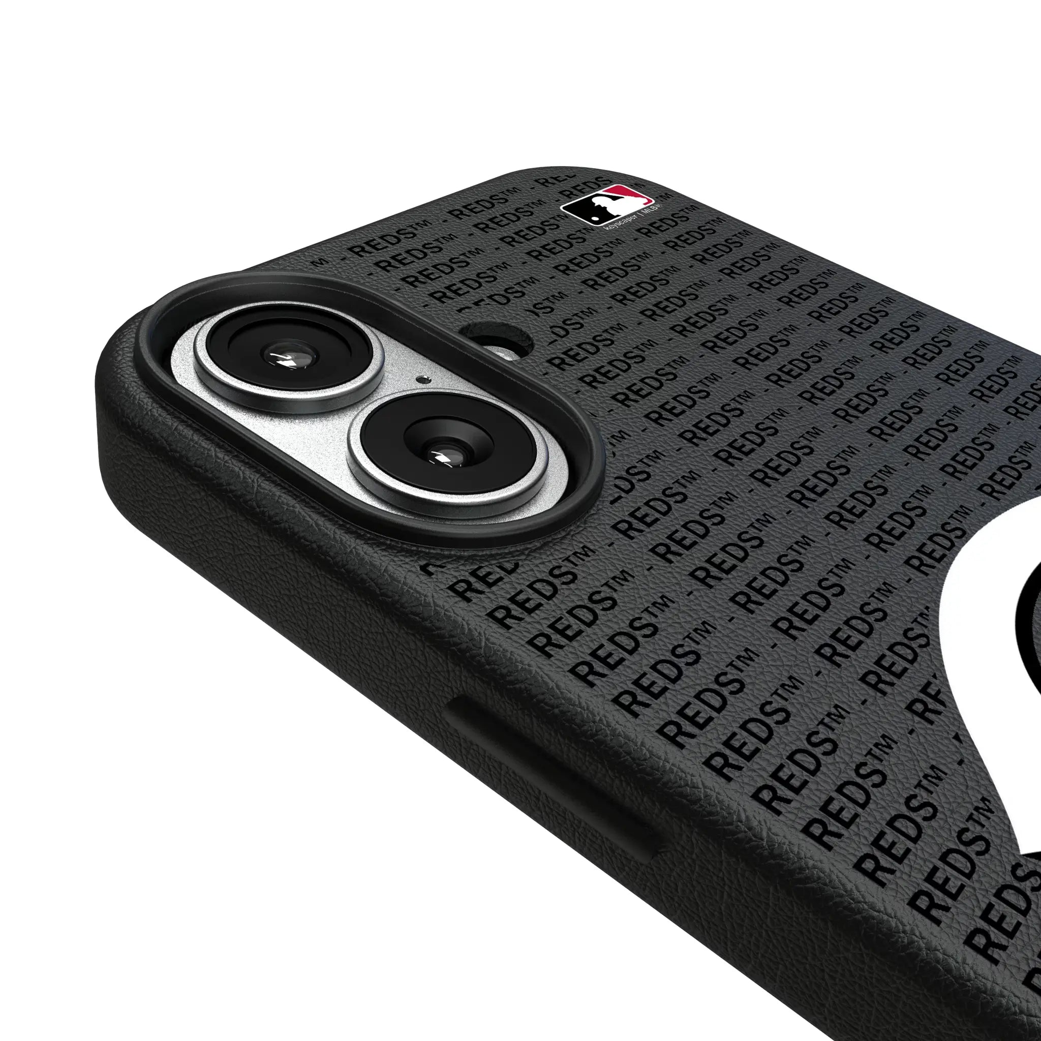 Cincinnati Reds Text Backdrop iPhone MagSafe Compatible Phone Case for Apple iPhone - Detail#Device_iPhone 17