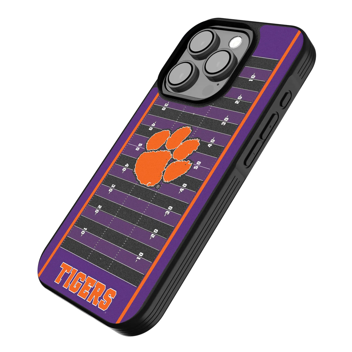 Clemson University Tigers Field iPhone Bump Phone Case for Apple iPhone - Isometric View