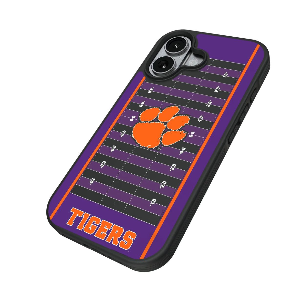 Clemson University Tigers Field iPhone Bump Phone Case for Apple iPhone - Isometric View#Device_iPhone 17