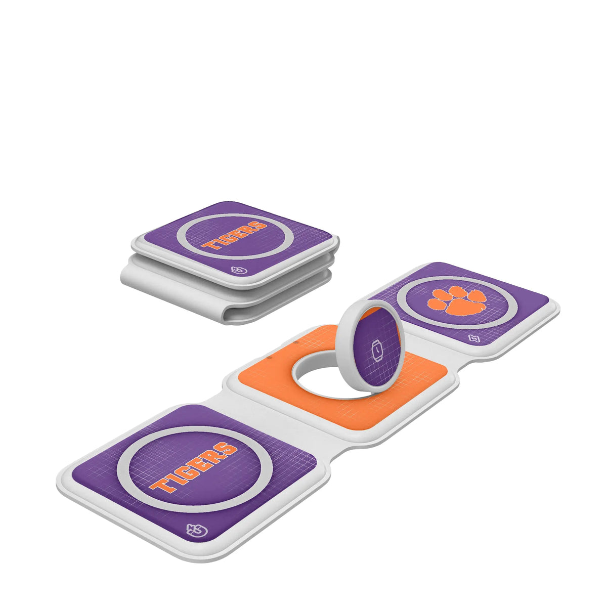 Clemson University Tigers Hatch Foldable 3 in 1 Charger