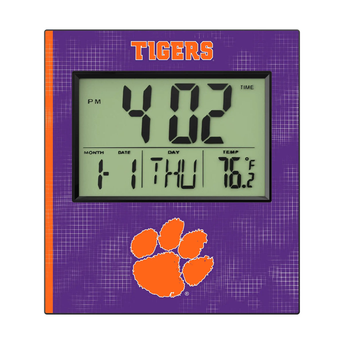 Clemson University Tigers Hatch Wall Clock