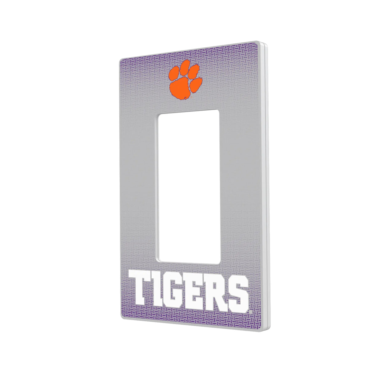 Clemson University Tigers Linen Hidden-Screw Light Switch Plate#Style_Single Rocker