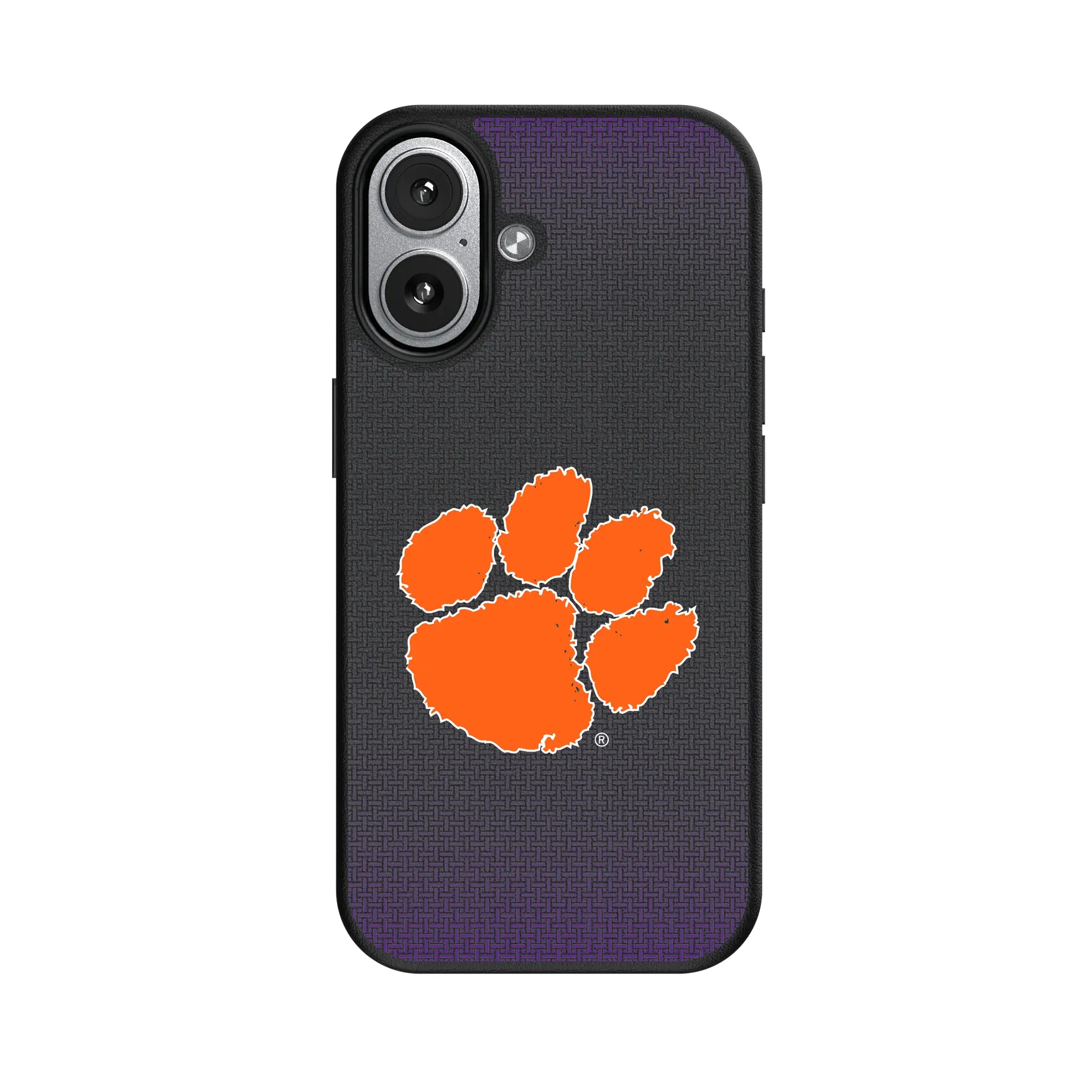Clemson University Tigers Linen iPhone MagSafe Compatible Phone Case for Apple iPhone#Device_iPhone 17