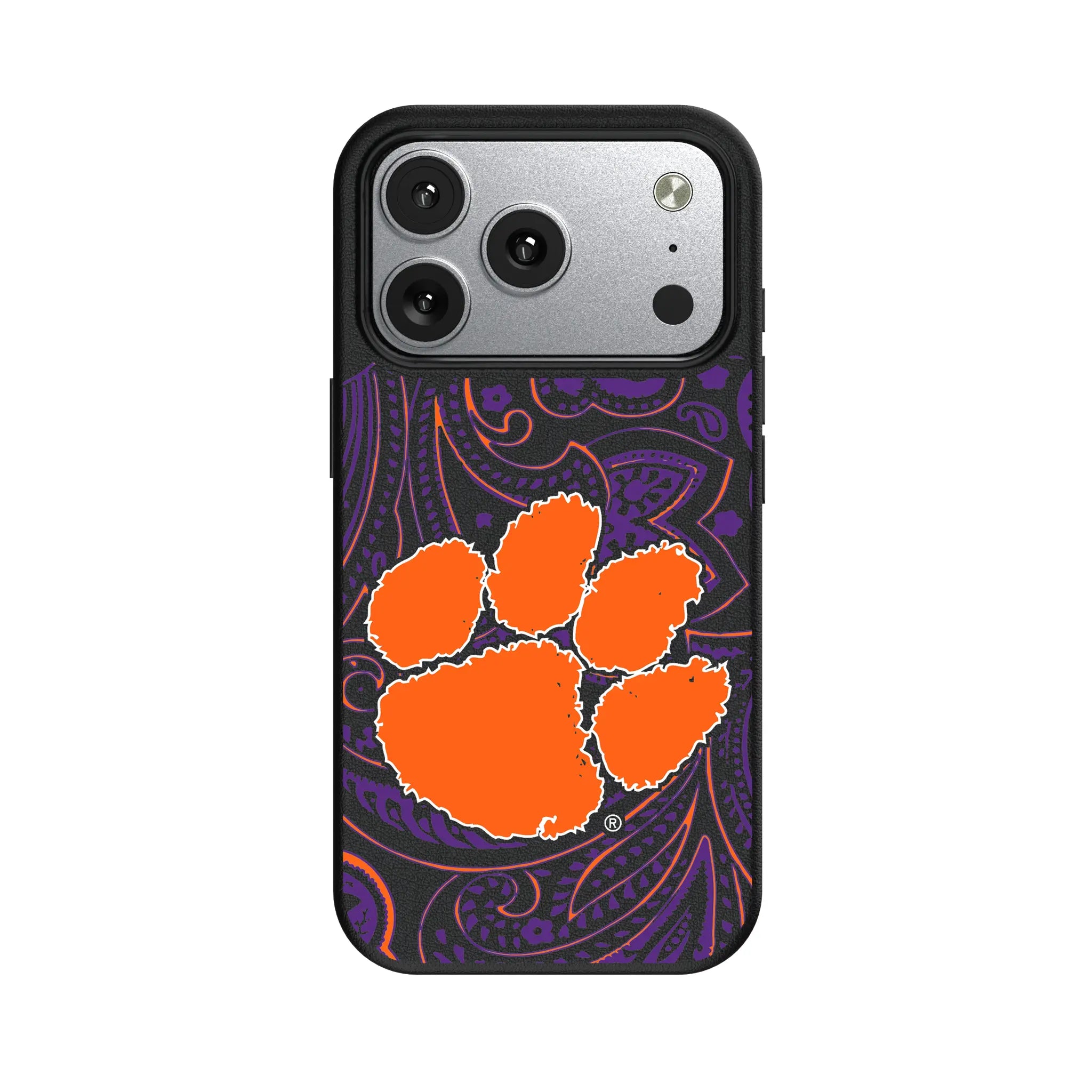 Clemson University Tigers Paisley iPhone MagSafe Compatible Phone Case for Apple iPhone#Device_iPhone 17 Pro