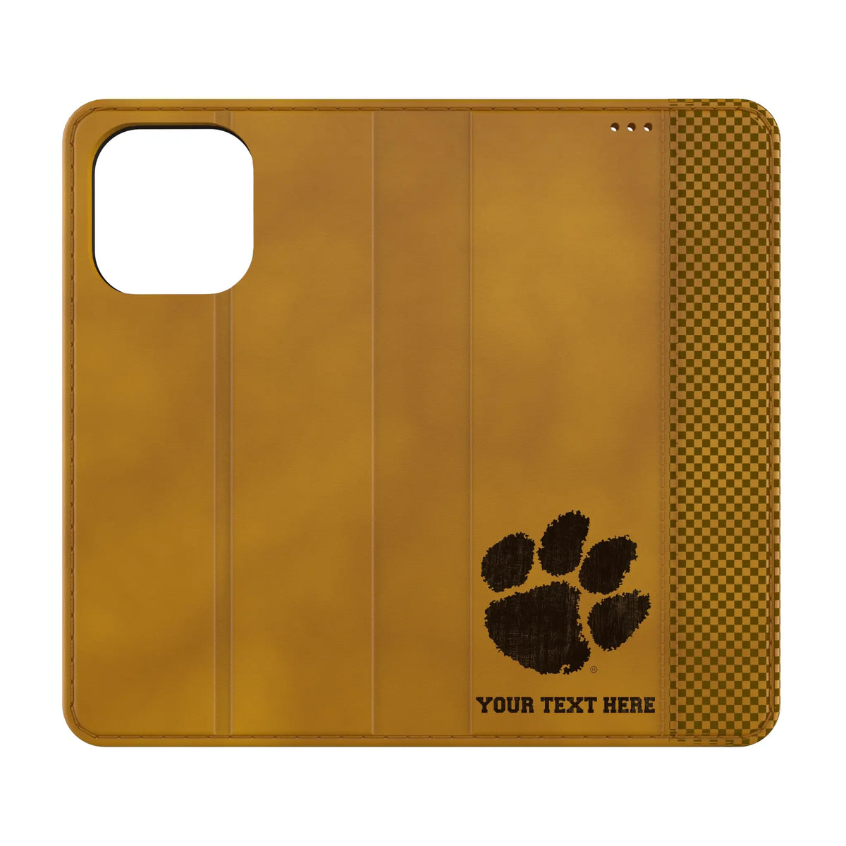 Clemson University Tigers Personalized Burn iPhone Folio Phone Case for Apple iPhone