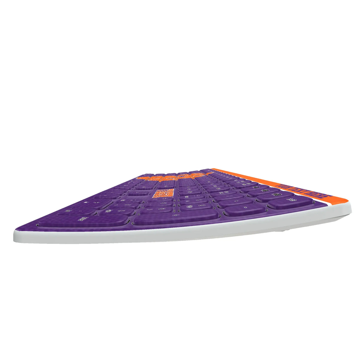 Clemson University Tigers Personalized Endzone Solid KKB605 Curved Wireless Keyboard