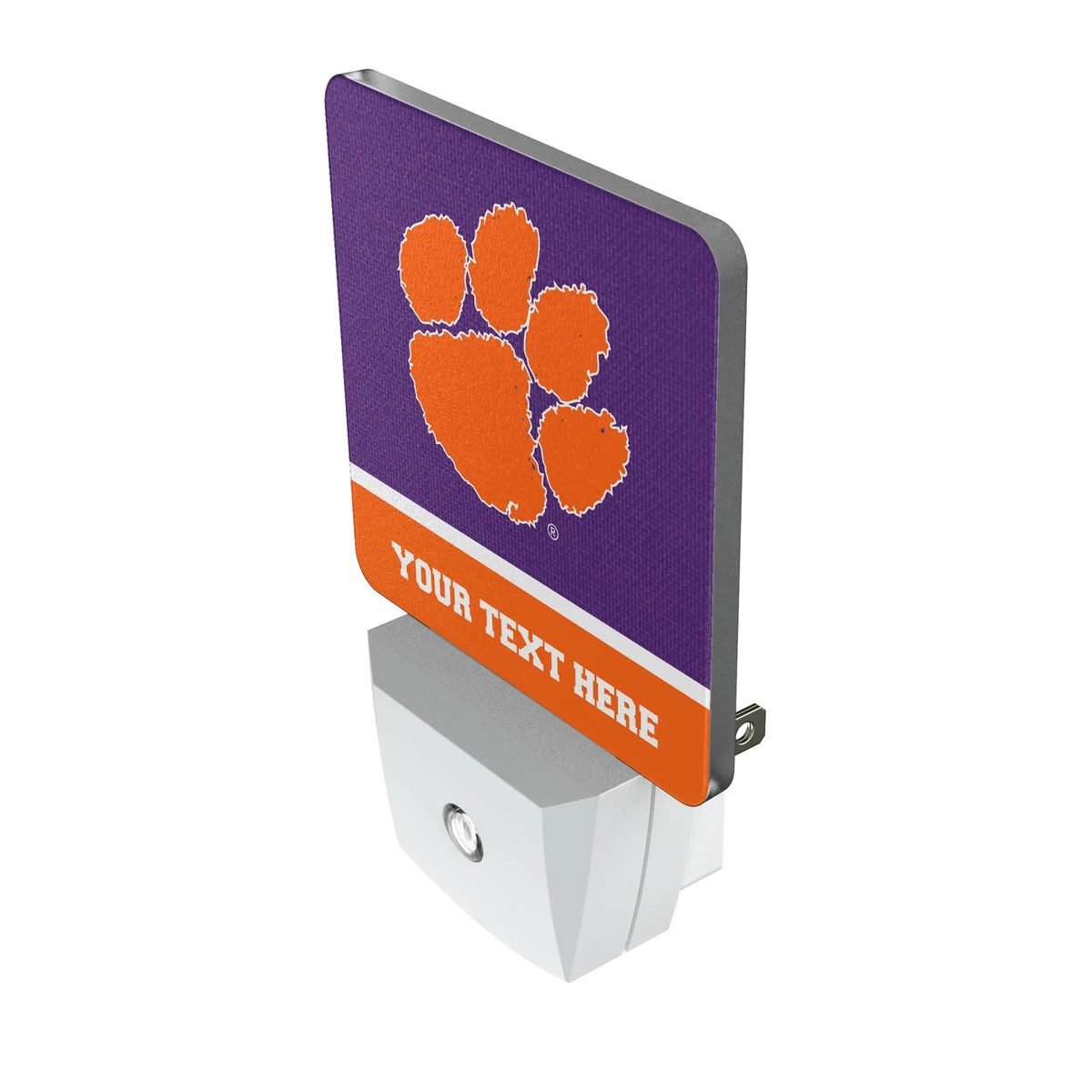 Clemson University Tigers Personalized Endzone Solid Night Light 2-Pack - Isometric View