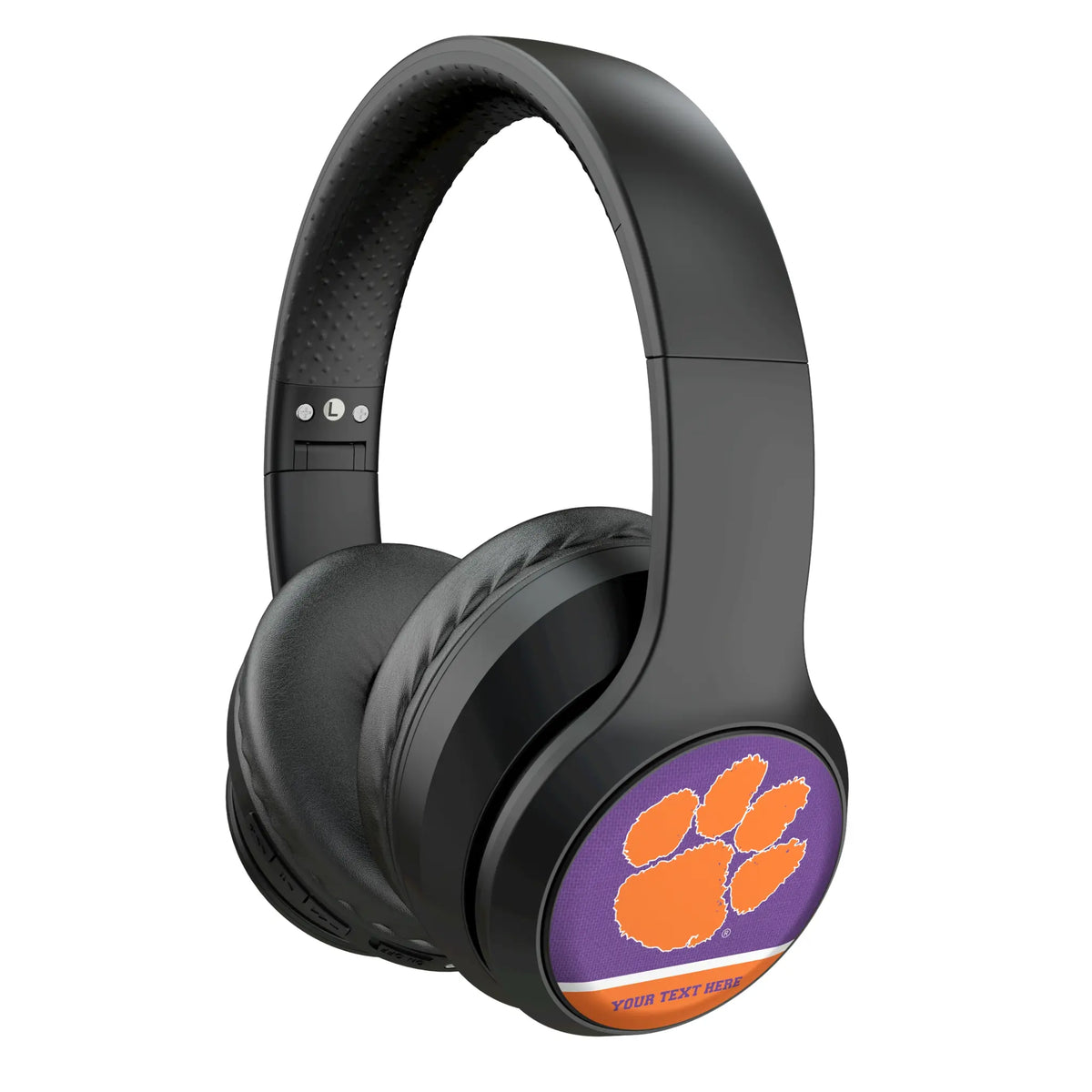 Clemson University Tigers Personalized Endzone Solid Wireless Over-Ear Headphones With Case