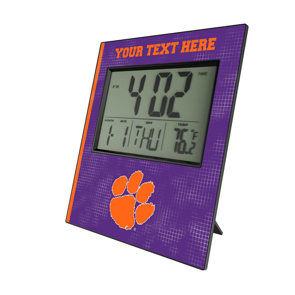 Clemson University Tigers Personalized Hatch Wall Clock