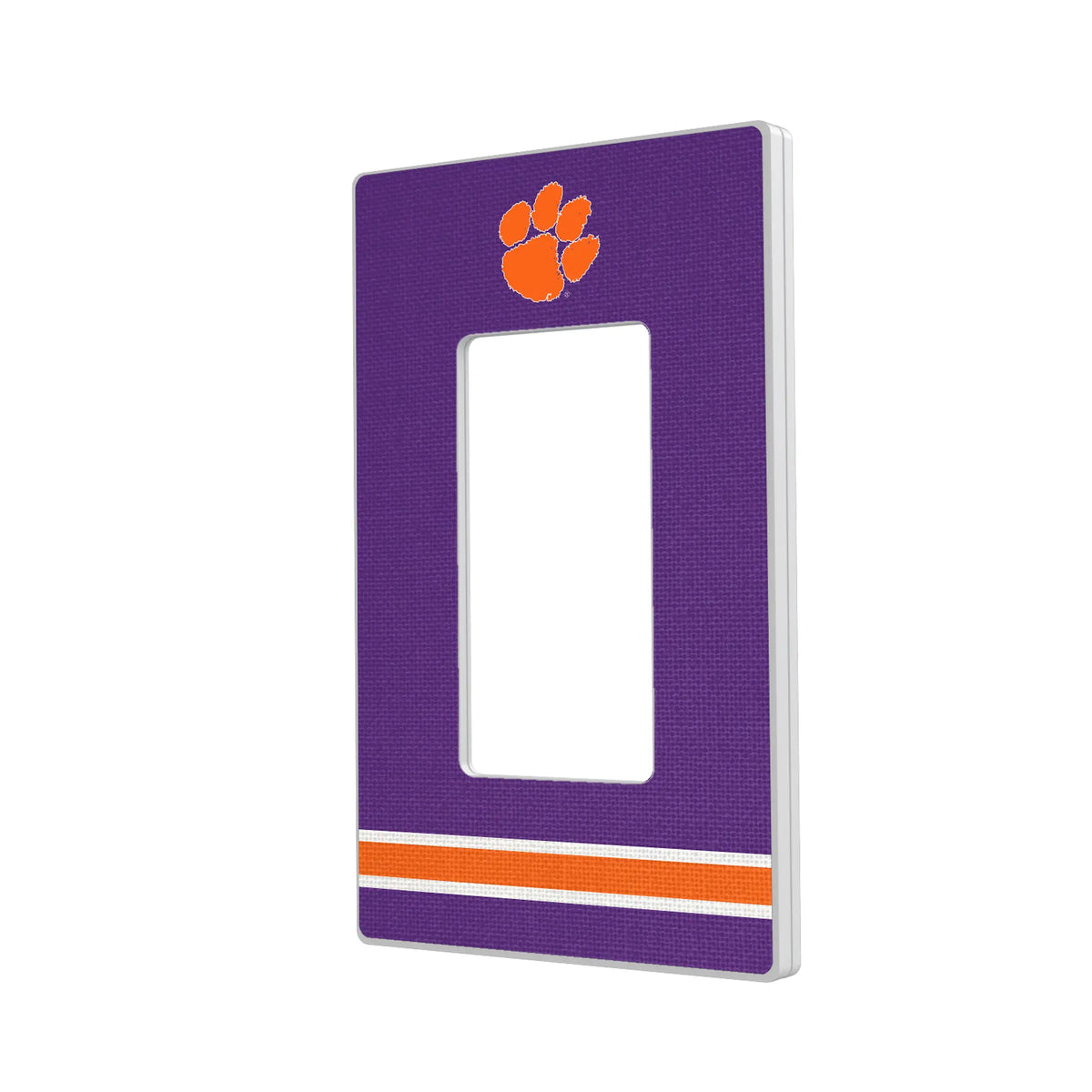 Clemson University Tigers Stripe Hidden-Screw Light Switch Plate#Style_Single Rocker