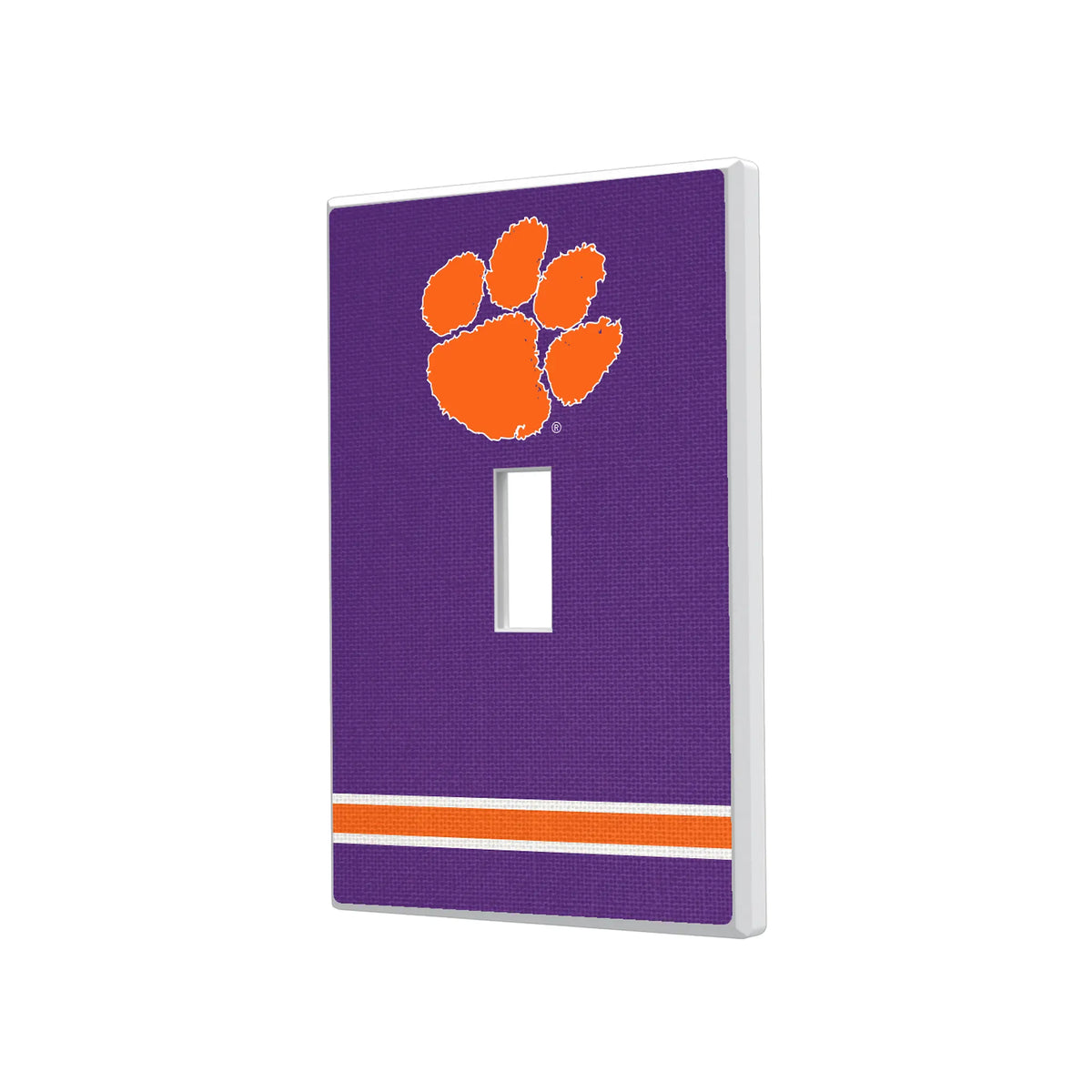 Clemson University Tigers Stripe Hidden-Screw Light Switch Plate#Style_Single Toggle