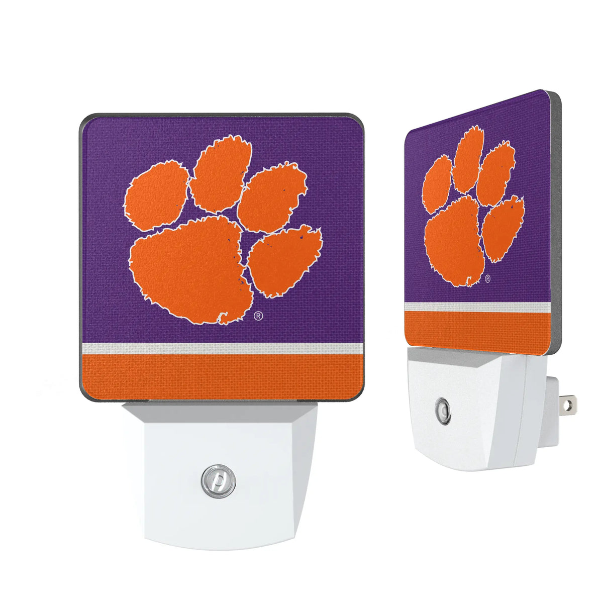 Clemson University Tigers Stripe Night Light 2-Pack