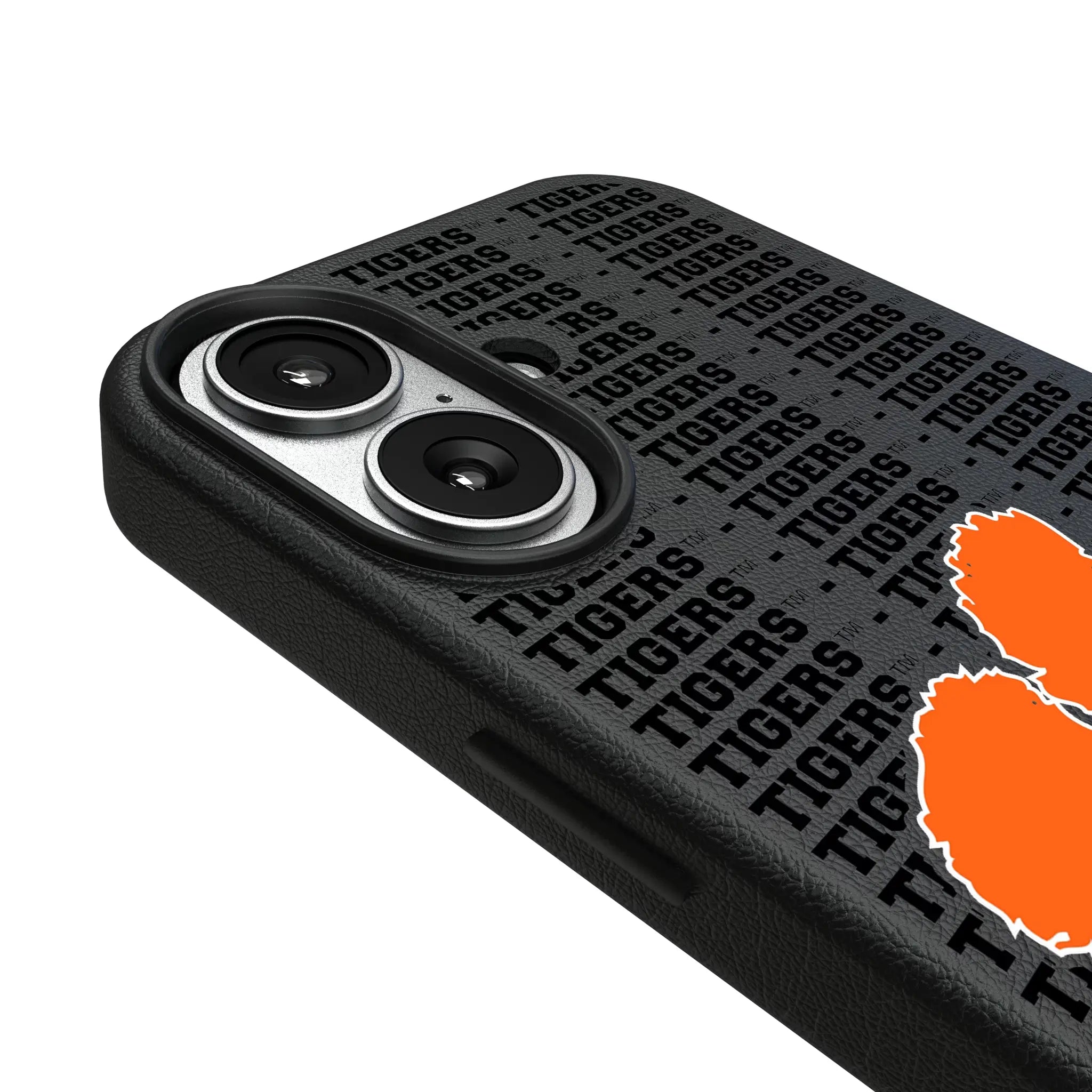 Clemson University Tigers Text Backdrop iPhone MagSafe Compatible Phone Case for Apple iPhone - Detail#Device_iPhone 17
