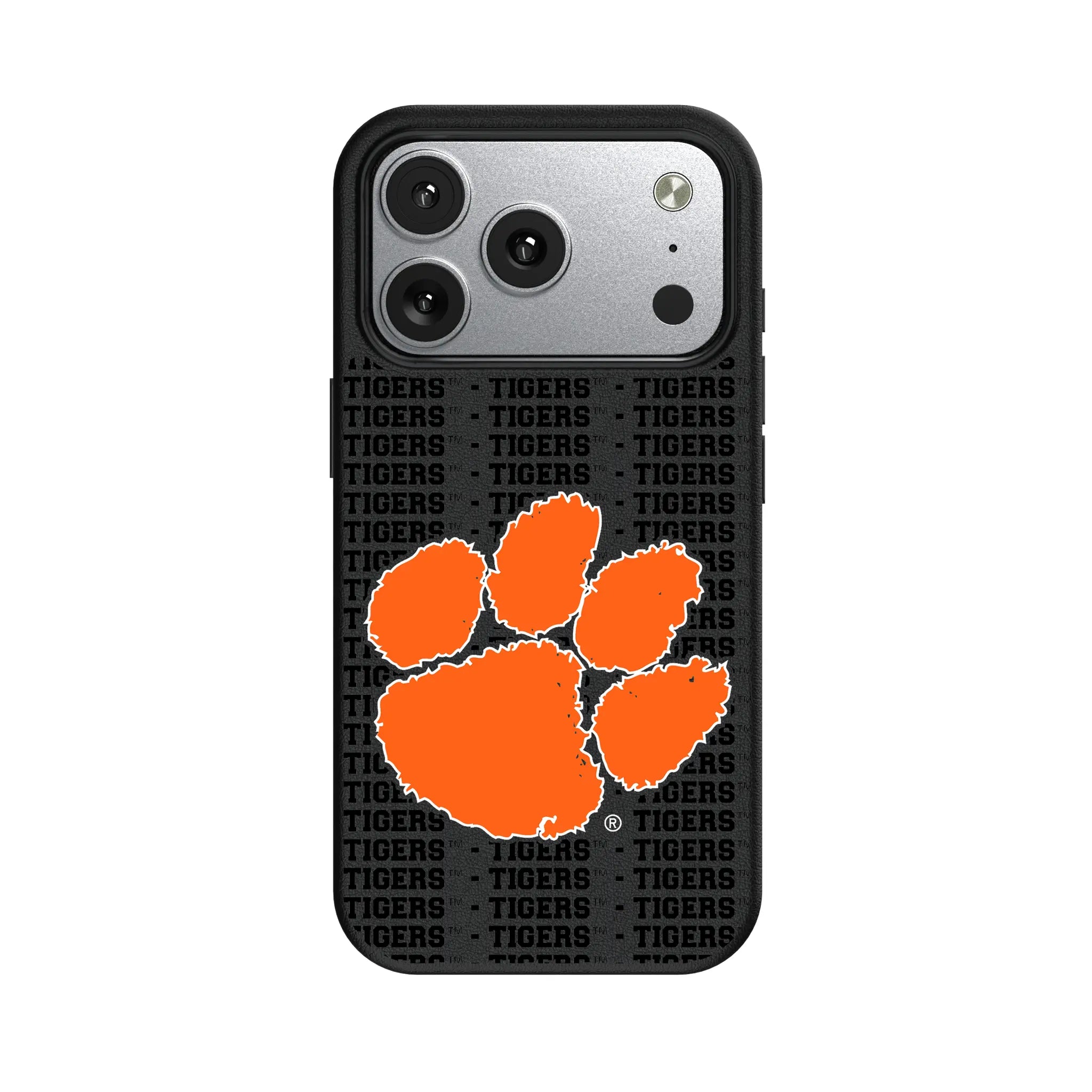 Clemson University Tigers Text Backdrop iPhone MagSafe Compatible Phone Case for Apple iPhone#Device_iPhone 17 Pro