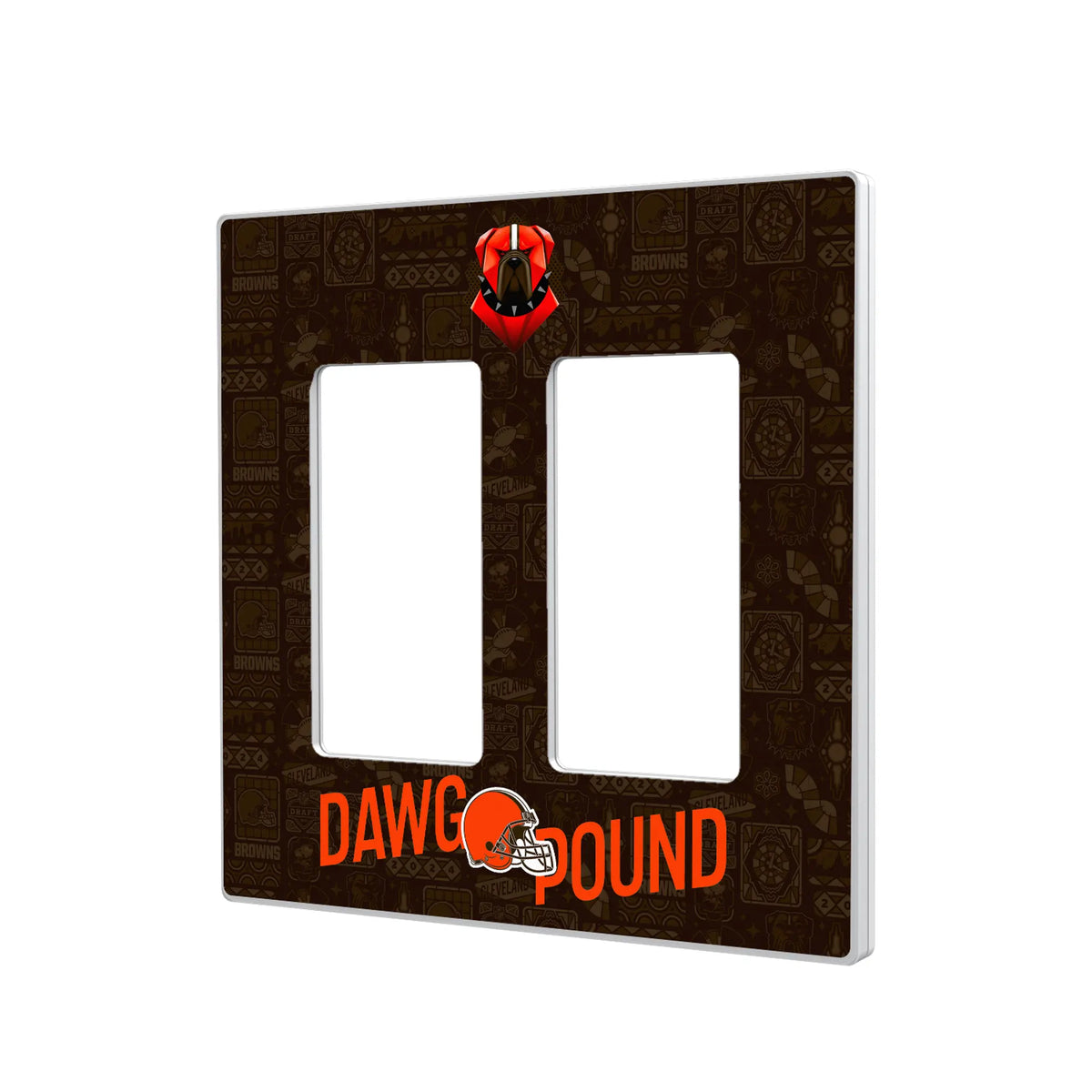 Cleveland Browns Deco Hidden-Screw Light Switch Plate#Style_Double Rocker