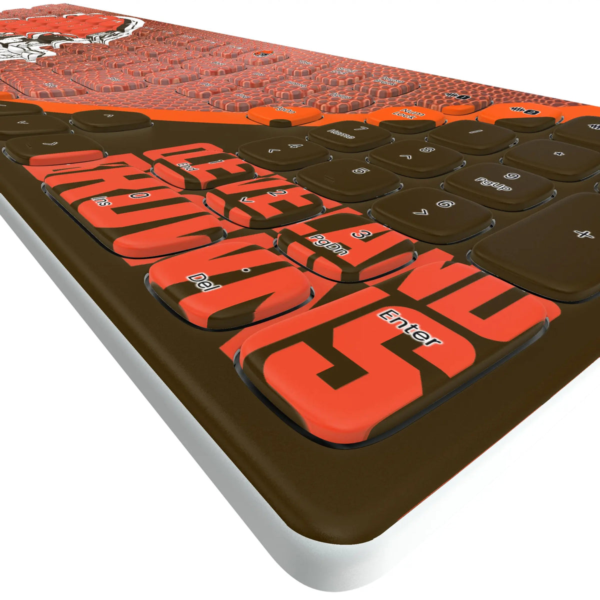 Cleveland Browns Football KKB605 Curved Wireless Keyboard - Detail