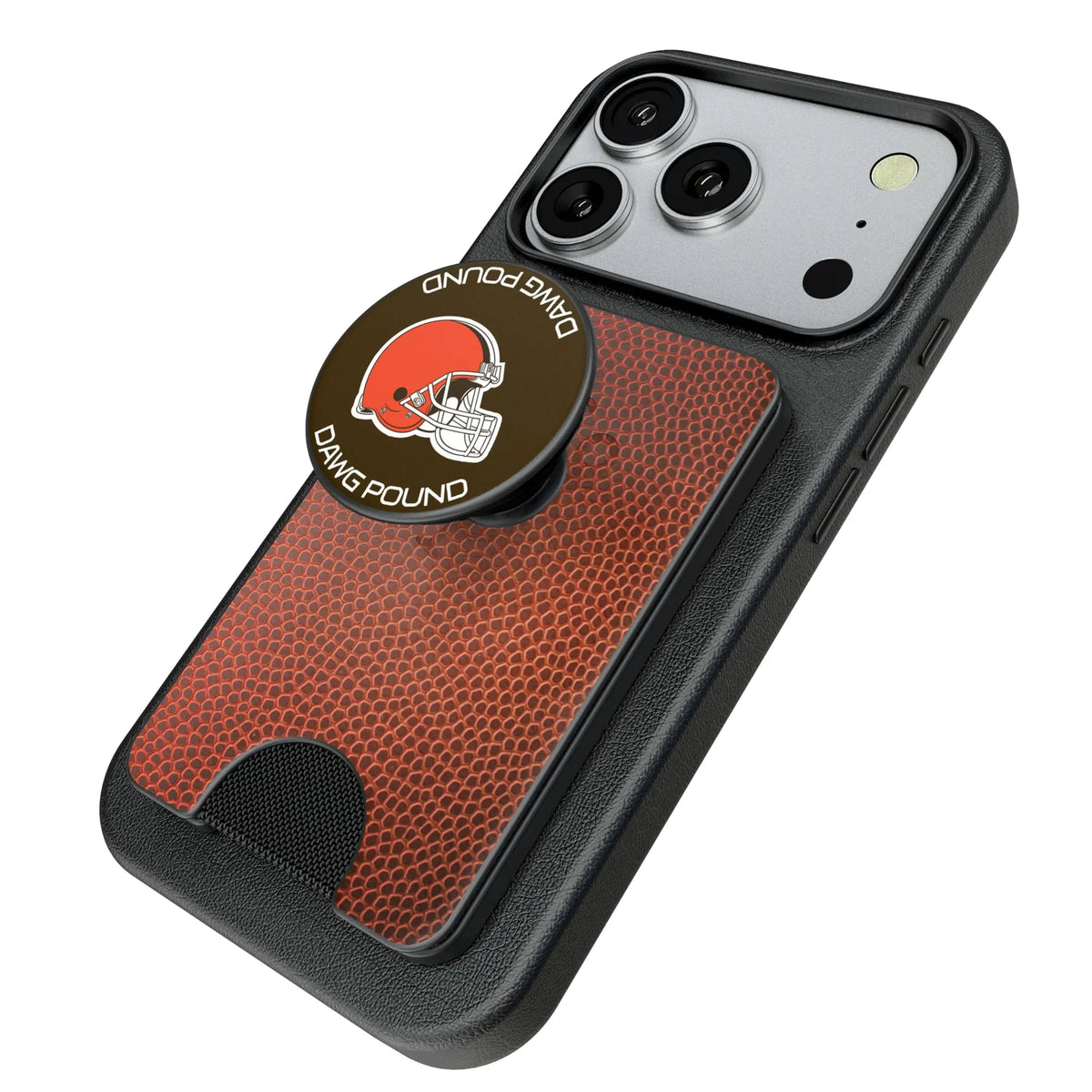 Cleveland Browns Football Popsockets Wallet Magnetic - Isometric View