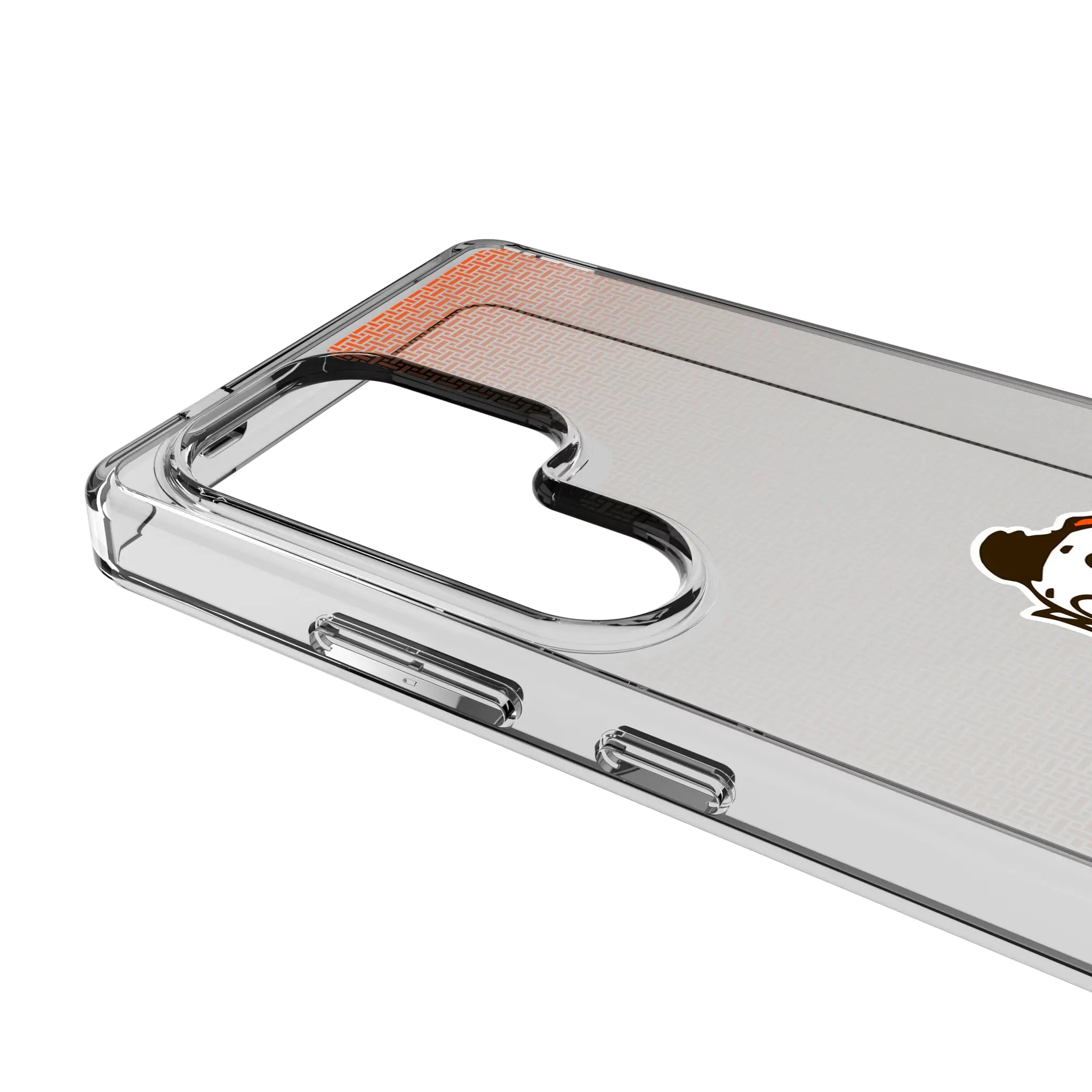 Cleveland Browns Historic Collection Linen Galaxy Clear Phone Case for Samsung Galaxy - Detail#Device_Galaxy S25 Ultra