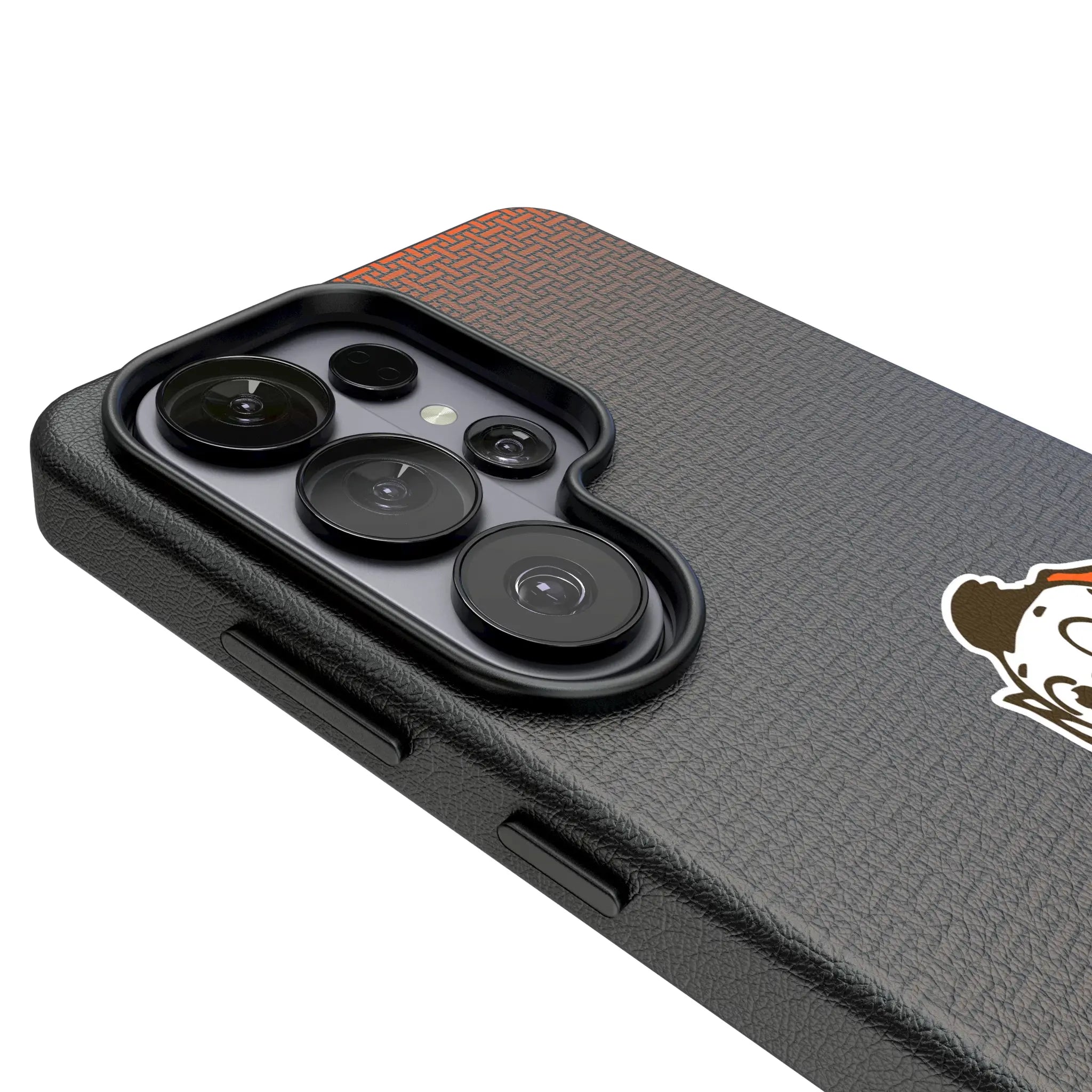 Cleveland Browns Historic Collection Linen Galaxy MagSafe Compatible Phone Case for Samsung Galaxy - Detail#Device_Galaxy S26 Ultra