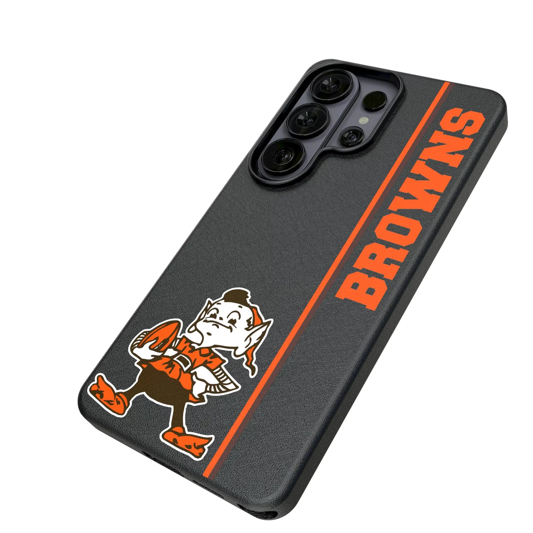 Cleveland Browns Historic Collection Sidebar Galaxy MagSafe Compatible Phone Case for Samsung Galaxy - Isometric View#Device_Galaxy S26 Ultra