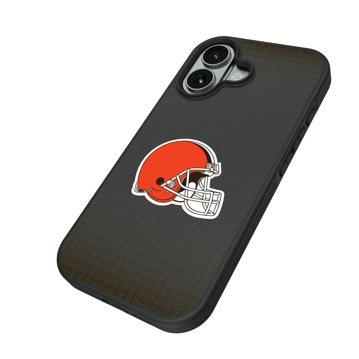 Cleveland Browns Linen iPhone Bump Phone Case for Apple iPhone - Isometric View#Device_iPhone 17