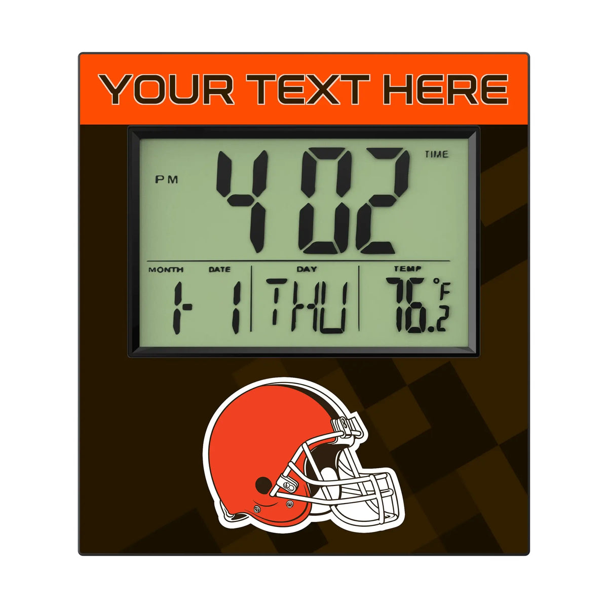 Cleveland Browns Personalized Color Block Wall Clock