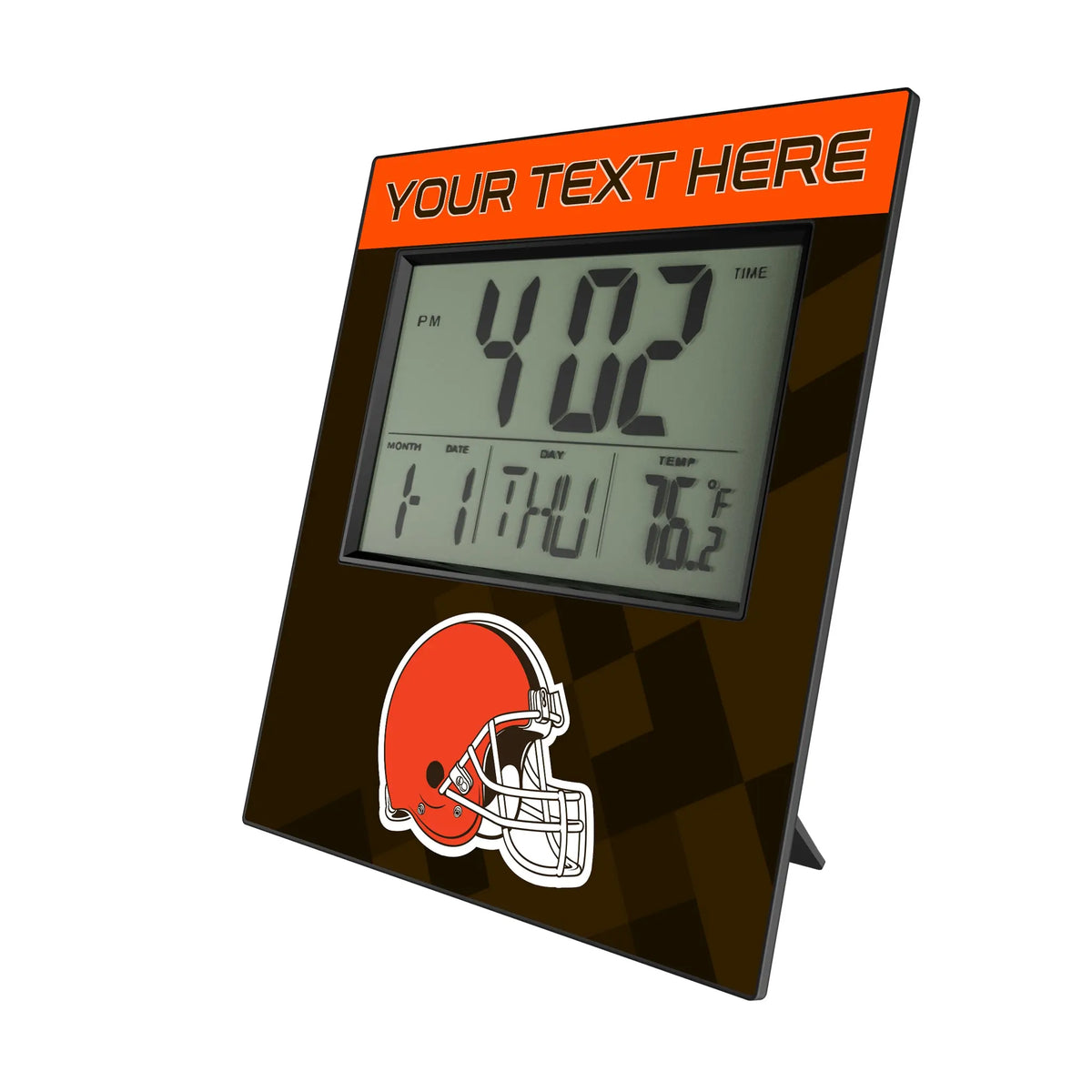 Cleveland Browns Personalized Color Block Wall Clock