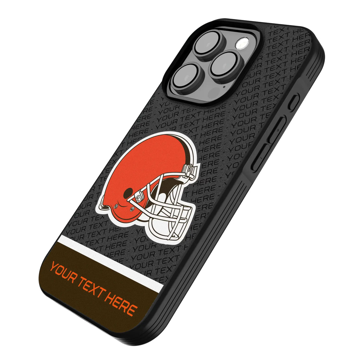 Cleveland Browns Personalized EndZone Plus iPhone Bump Phone Case for Apple iPhone - Isometric View
