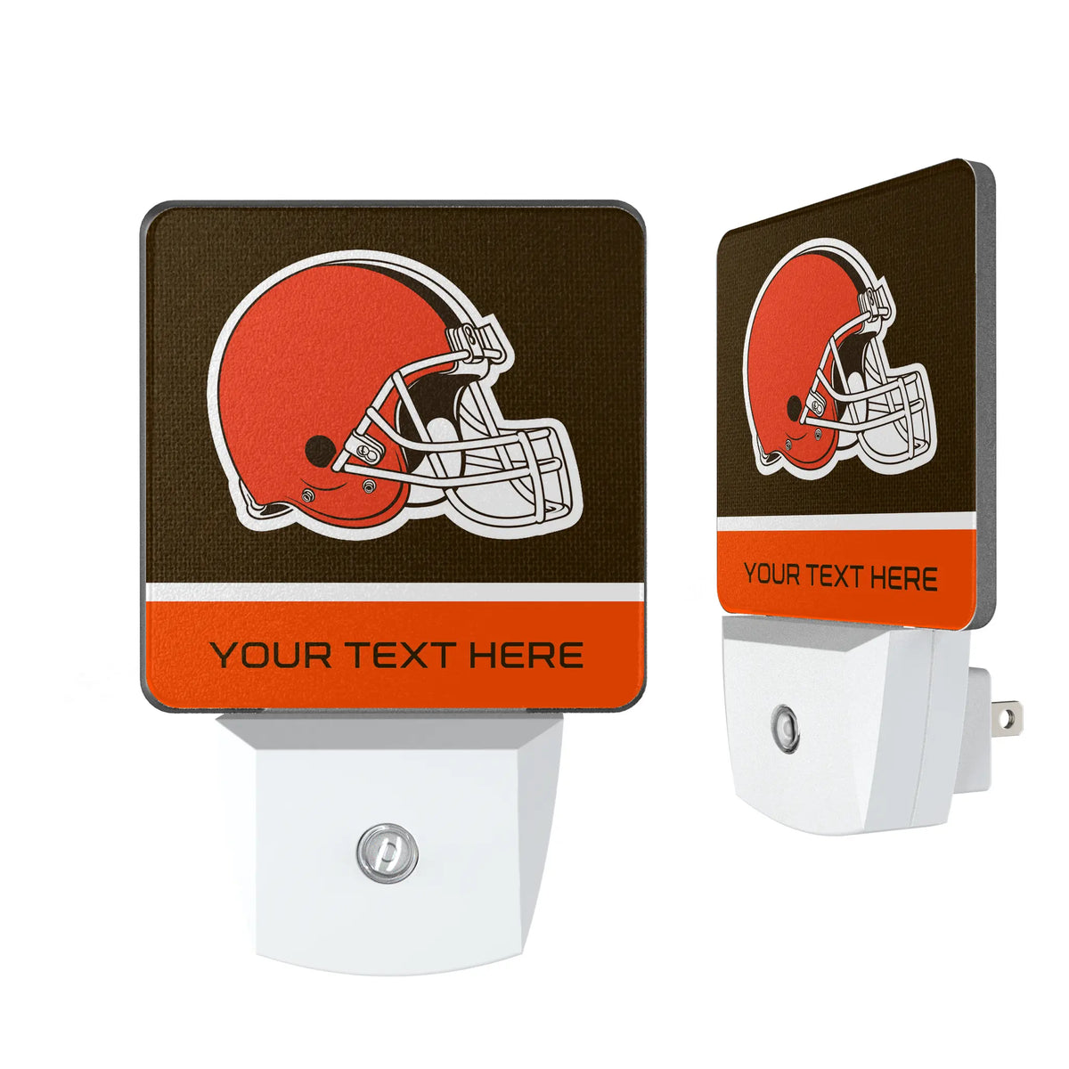 Cleveland Browns Personalized Endzone Solid Night Light 2-Pack