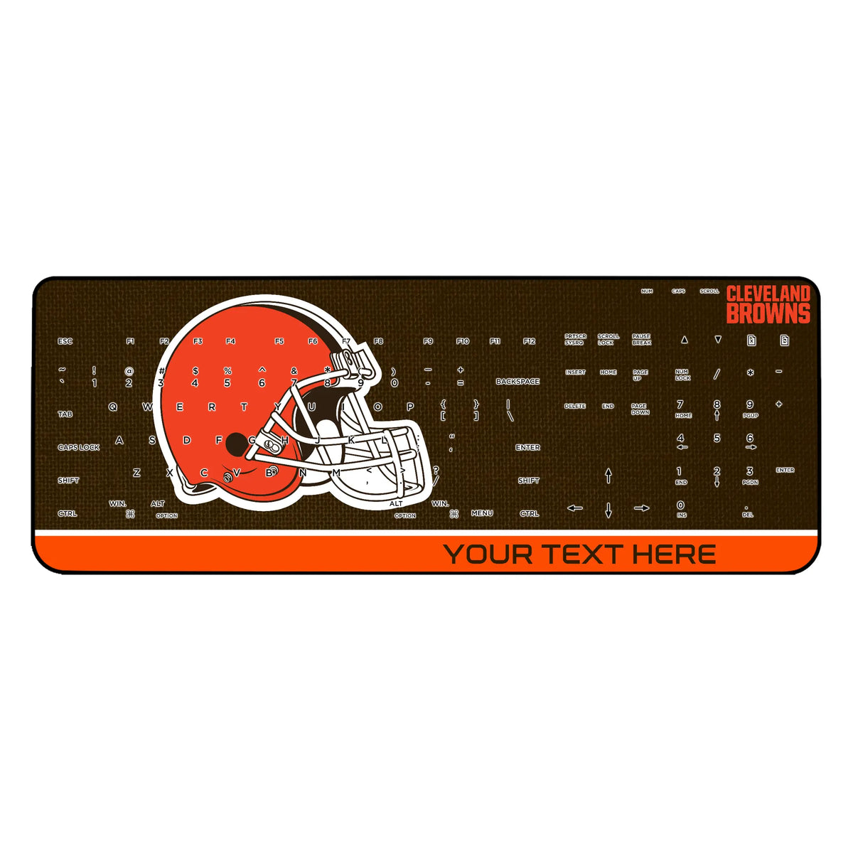 Cleveland Browns Personalized Endzone Solid Wireless USB Keyboard