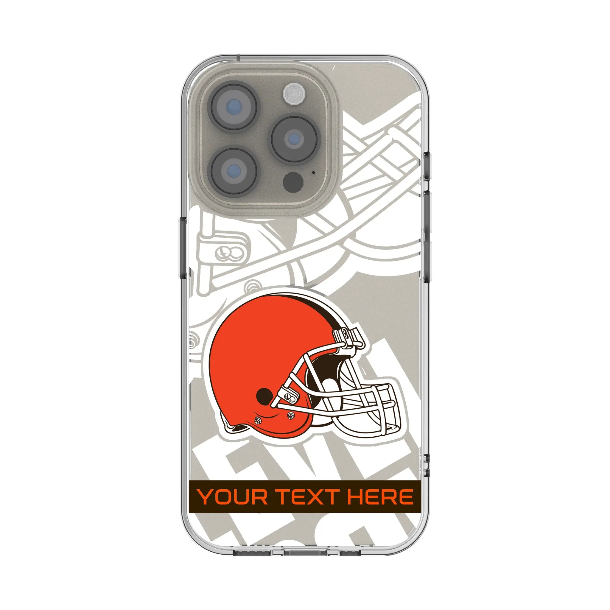 Cleveland Browns Personalized Tilt iPhone Clear Phone Case for Apple iPhone