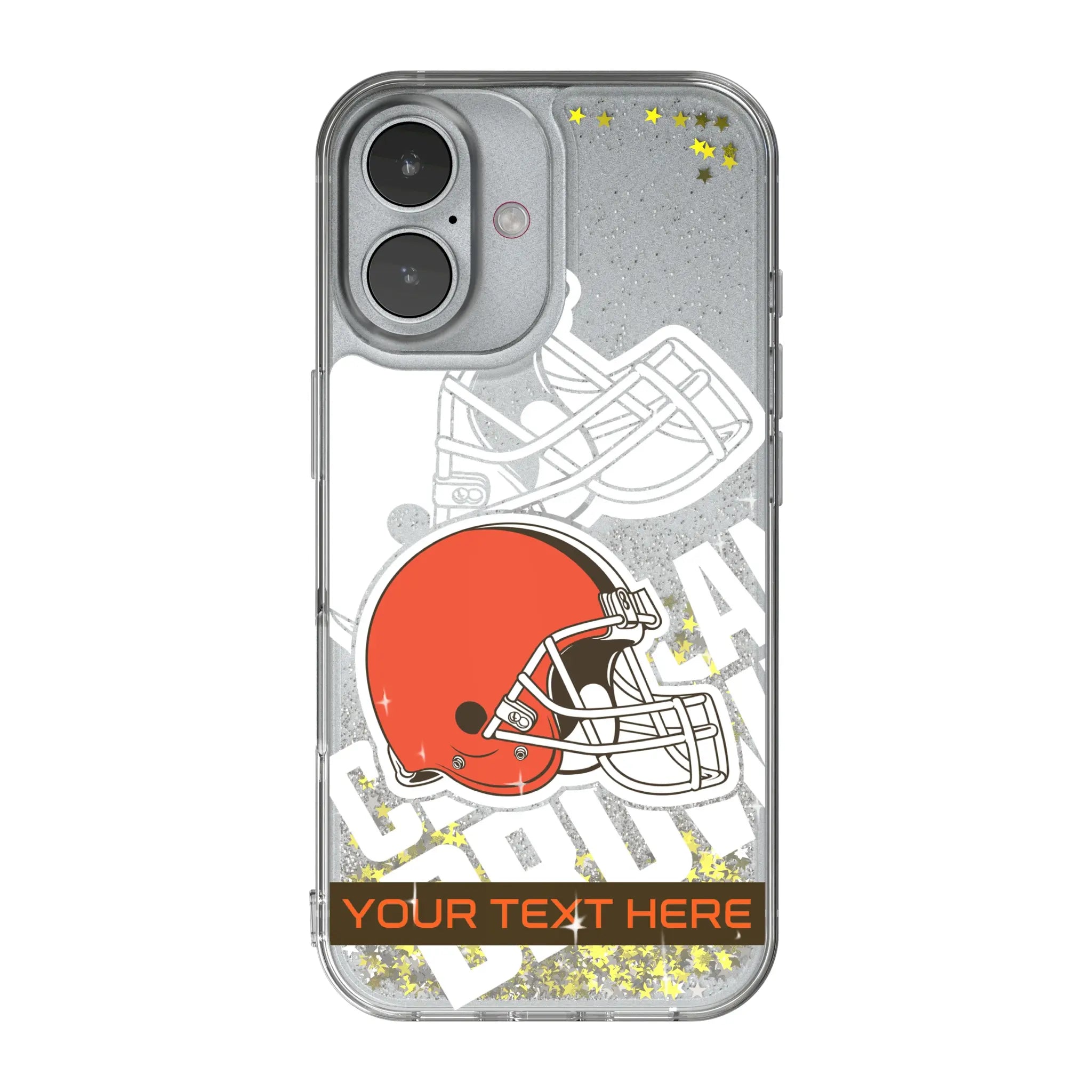 Cleveland Browns Personalized Tilt iPhone Glitter Phone Case for Apple iPhone