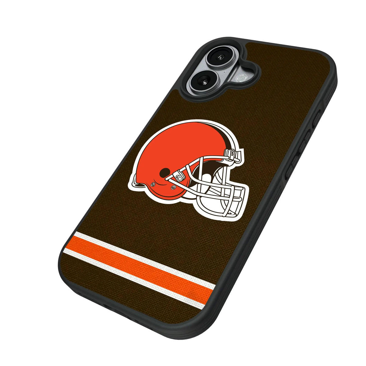 Cleveland Browns Stripe iPhone Bump Phone Case for Apple iPhone - Isometric View#Device_iPhone 17