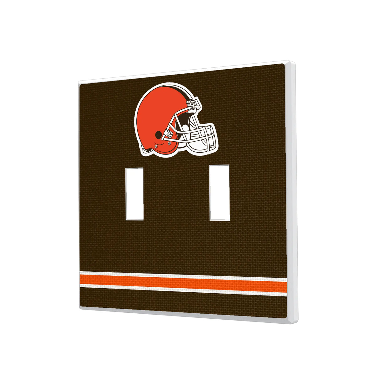 Cleveland Browns Stripe Hidden-Screw Light Switch Plate#Style_Double Toggle