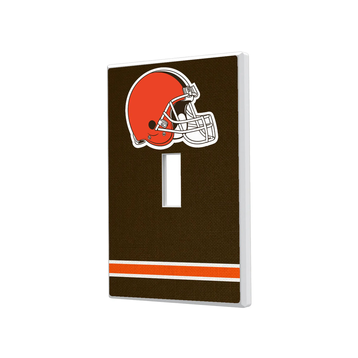 Cleveland Browns Stripe Hidden-Screw Light Switch Plate#Style_Single Toggle