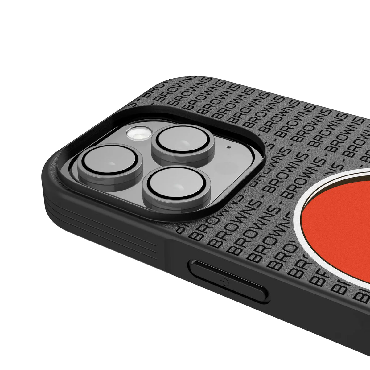 Cleveland Browns Text Backdrop iPhone Bump Phone Case for Apple iPhone - Detail