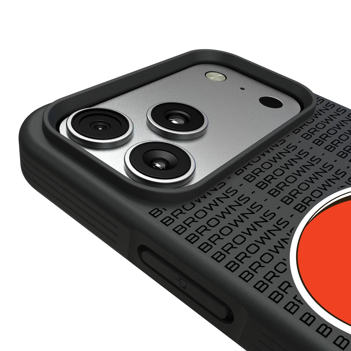 Cleveland Browns Text Backdrop iPhone Bump Phone Case for Apple iPhone - Detail#Device_iPhone 17 Pro Max