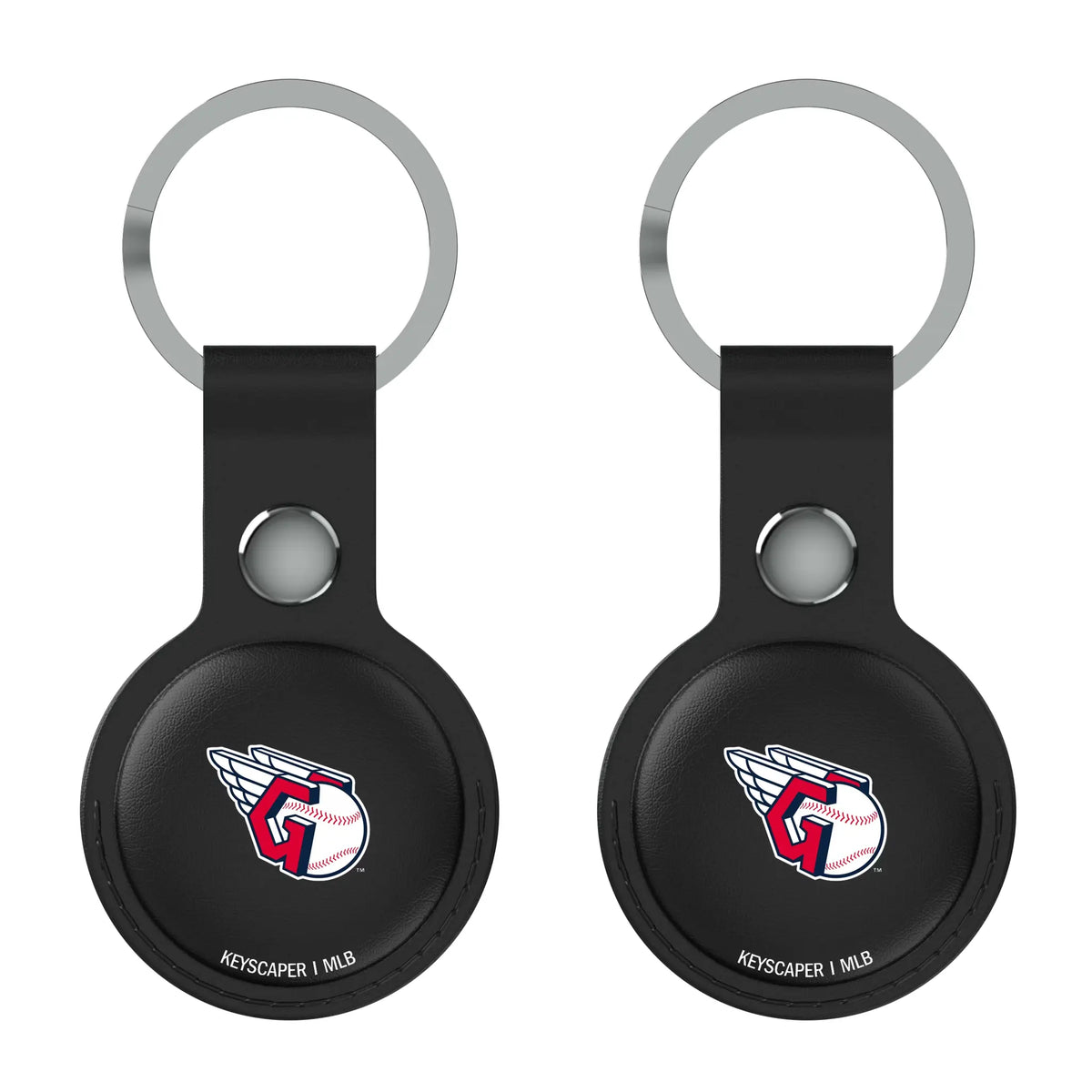 Cleveland Guardians Insignia AirTag Black Airtag Holder 2-Pack