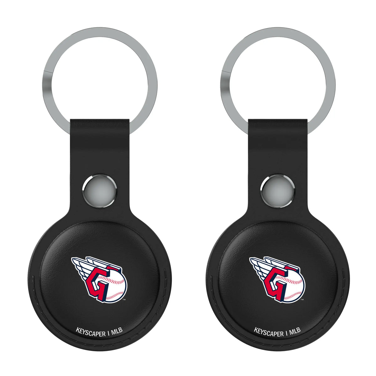 Cleveland Guardians Insignia AirTag Black Airtag Holder 2-Pack