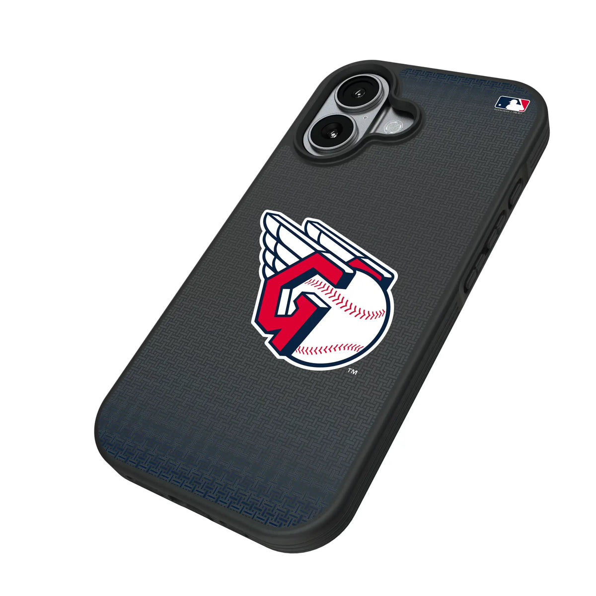 Cleveland Guardians Linen iPhone Bump Phone Case for Apple iPhone - Isometric View#Device_iPhone 17